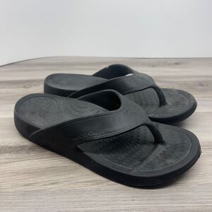 Nuusol Orthotic Sandals Slip On Slides Womens Size 10 Mens 9 Black Unisex Thong